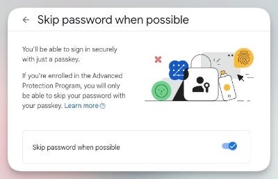 Google makes Passkeys the default sign-in method for personal accounts