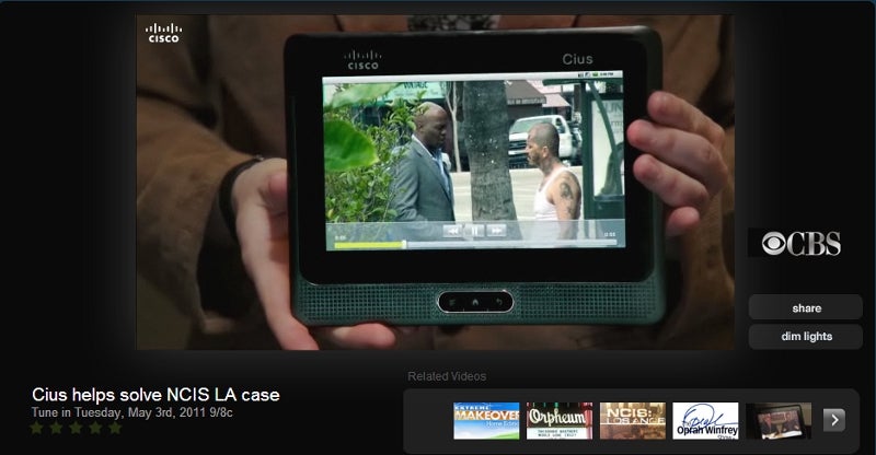 The Cisco Cius tablet helps solve a case in an episode of NCIS Los Angeles - AT&T and Cisco partner to bring the 4G Cius Android tablet to corporate users