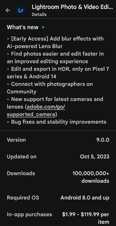 Adobe Lightroom mobile adds HDR support on Android 14 for select Google Pixel models