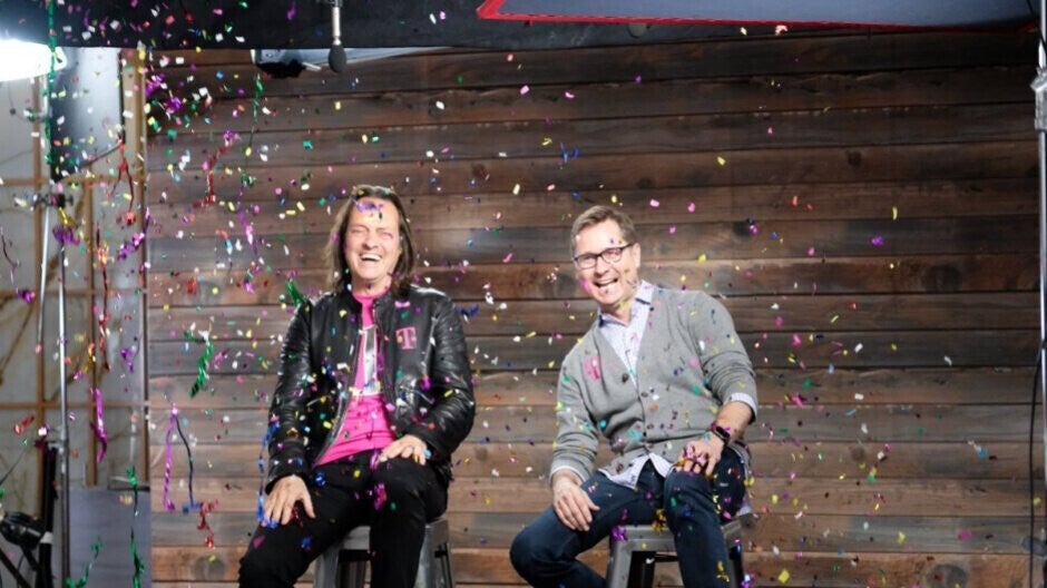 Under John Legere (L) America fell in love with T-Mobile. Current CEO Mike Sievert is on the right. - Wait until you read how T-Mobile is spinning its forced migration; how you can opt-out