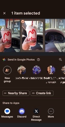 Android 14&#039;s native share sheet within Google Photos is now rolling out more widely