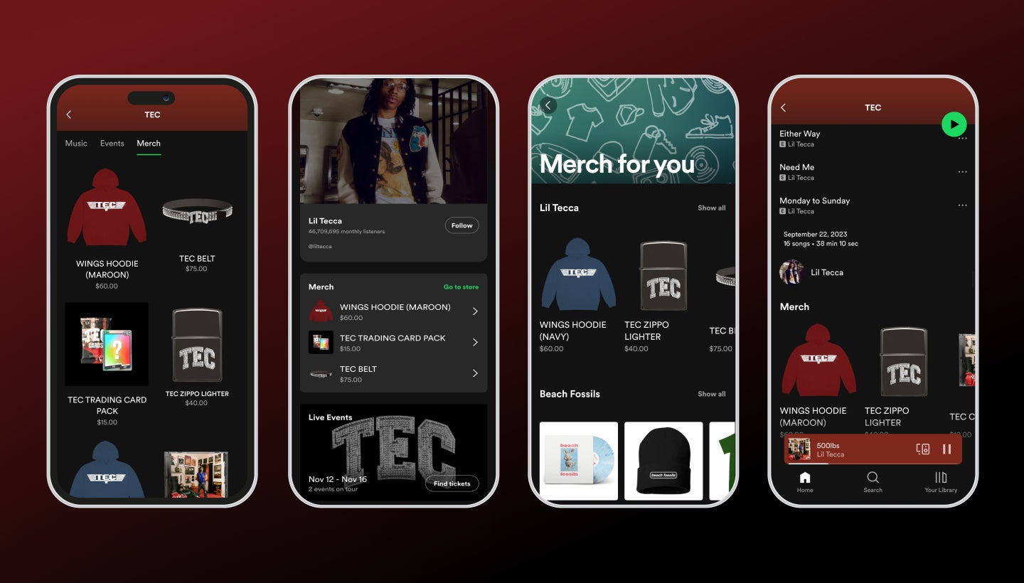 Spotify's new Merch Hub - Spotify’s app gets a dedicated hub for artist merchandise
