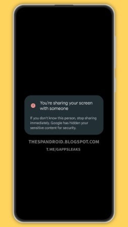 Credit - TheSPAndroid - Google Messages could soon block itself from being displayed while screen sharing