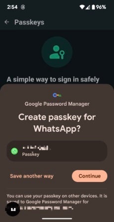 WhatsApp announces passkeys support for Android users