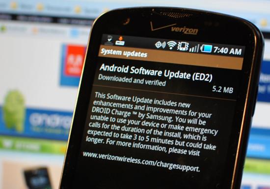Samsung Droid Charge is getting its first system update already; affects Media Hub