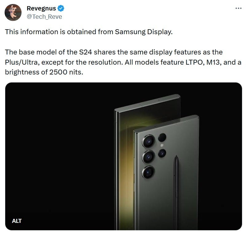 Tipster révèle des détails sur les écrans de la série Galaxy S24 de Samsung Display – OnePlus 12 aurait l'écran de smartphone le plus lumineux des États-Unis