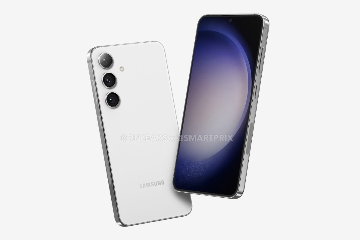 The Galaxy S24 was ironically rendered in a white colorway a little while ago. - Yet another (colorful) Samsung Galaxy S24 series secret may have been revealed well ahead of time