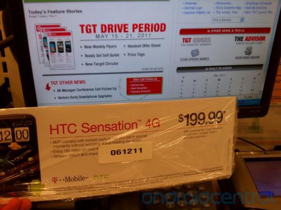 Target will offer the HTC Sensation 4G for $199
