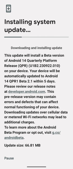 An Android 14 QPR1 Beta 2.1 bug fix update is out for Pixels, but not the Pixel 8 and 8 Pro
