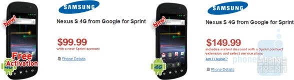 Wirefly is offering the Nexus S 4G for $99.99 to new Sprint customers with a signed 2-year contract; current Sprint customers can buy the phone from Wirefly for $149.99 - Wirefly offers pure Google at a discount; Nexus S 4G priced at $99.99