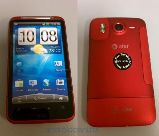 This red dummy model of the HTC Inspire 4G means that this variant of the smartphone should soon launch at Radio Shack - HTC Inspire 4G is well red at Radio Shack