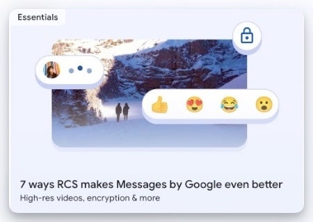 RCS ad on the web version of the Google Play Store - Google uses Play Store to promote RCS to Apple users