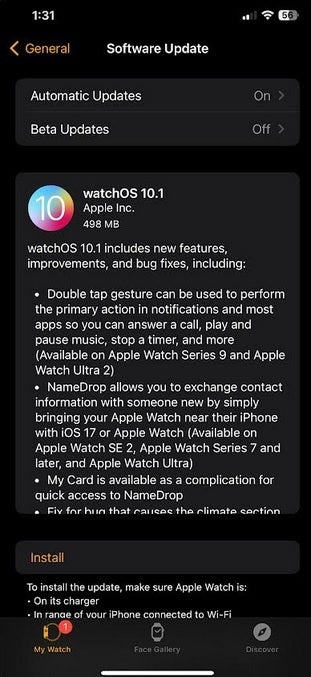 watchOS 10.1 is now available for the Apple Watch - The Apple Watch Weather app sees sunny skies again with watchOS 10.1 update