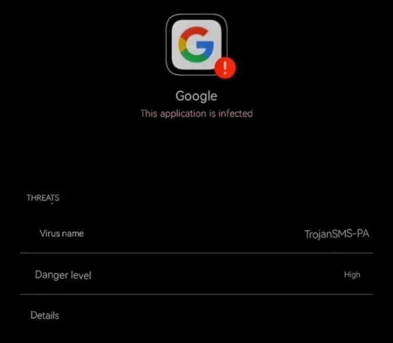The Google app is flagged by Huawei - Huawei phones are telling users that the Google app is malware, dangerous, and should be uninstalled