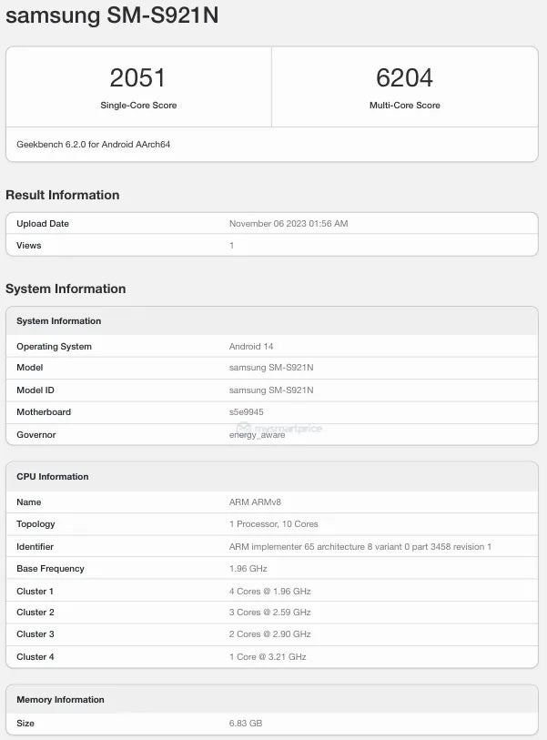 Geekbench test for the Korean Galaxy S24 shows that it will be powered by the Exynos 2400 SoC outside of the U.S. and China - Which chips will be powering the Galaxy S24 series where you live?