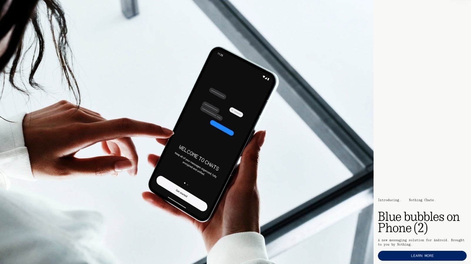 Nothing’s new homepage is dedicated to the new Nothing Chats app - “Blue bubbles on Phone 2”. - Sorry, America! iMessage coming to Android won’t solve the real problem: Don’t let Nothing fool you