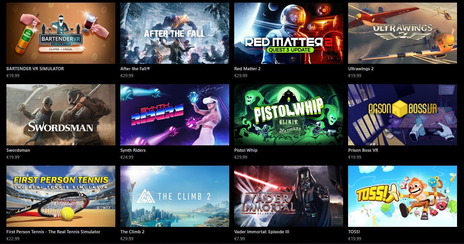 Lots of PSVR2 titles in Black Friday sale