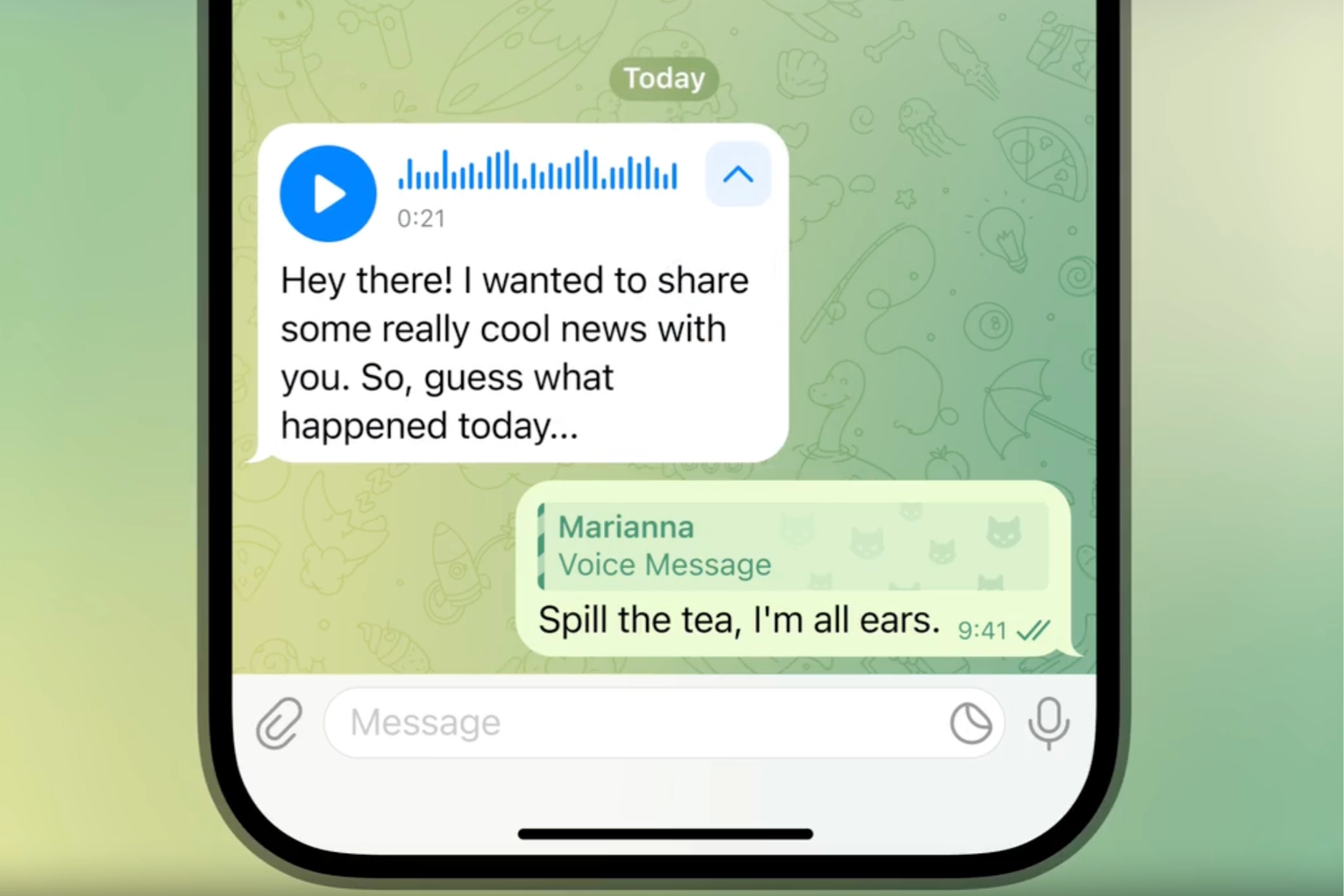 Crédito de imagem – Telegram - Telegram expande transcrição de voz para usuários gratuitos e adiciona novos recursos