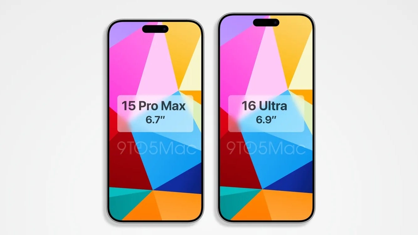 My iPhone 15 Pro Max (left) next to the alleged iPhone 16 Pro Max/Ultra (right). Image courtesy of 9to5Mac. - iPhone 16 Pro Max should be a folding Galaxy Z Flip competitor (and no one can change my mind)