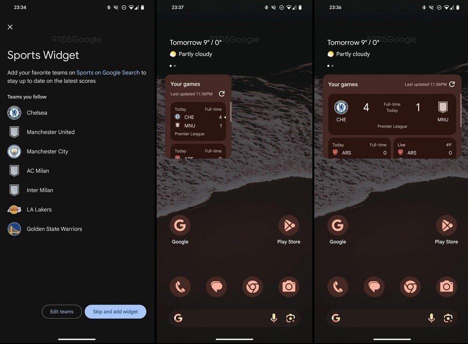 Hidden code reveals Google app-based Sports widget is coming to the Android home screen - Hidden code reveals that sports fans will soon get a cool new widget for their Android home screens