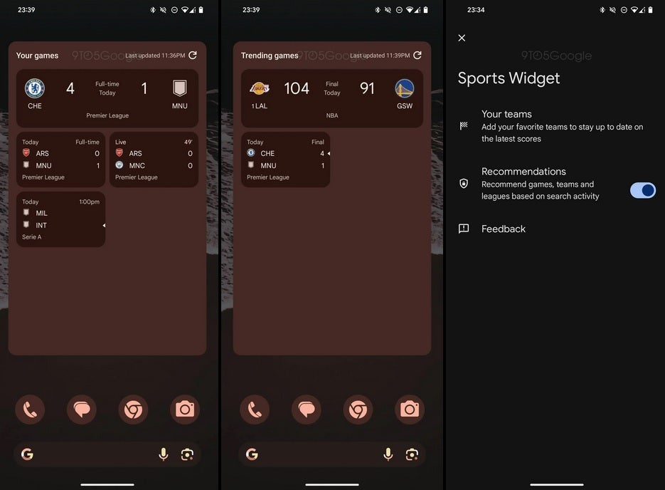 The Sports widget will allow you to track teams that you are interested in - Hidden code reveals that sports fans will soon get a cool new widget for their Android home screens