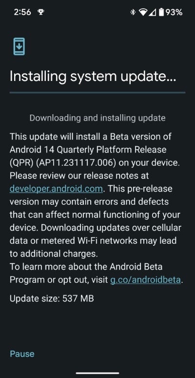 Android 14 QPR2 Beta 2 system update on the Pixel Fold - Android 14 QPR2 Beta 2 is out now for your eligible Pixel devices