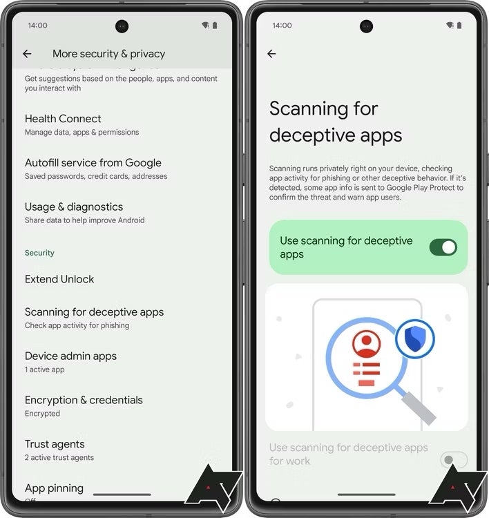 Android 14 Beta hints at built-in anti-phishing feature