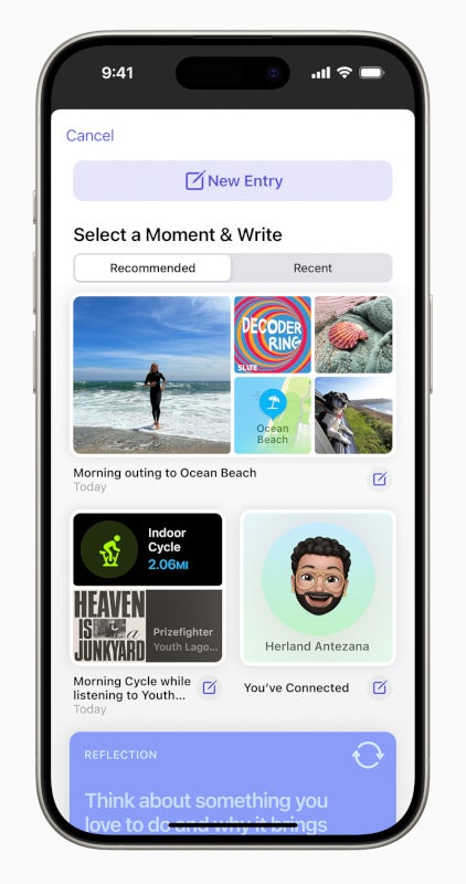 L'application Apple Journal est là pour vous aider à garder une trace des moments spéciaux