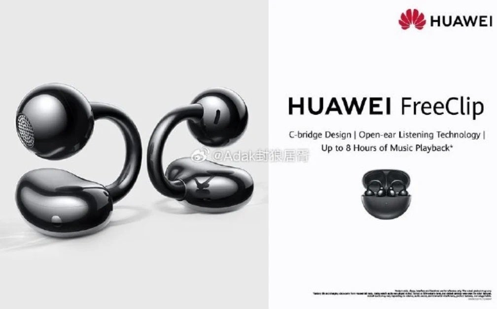 Huawei steps into the open-back headphones territory with this FreeClip buds leak