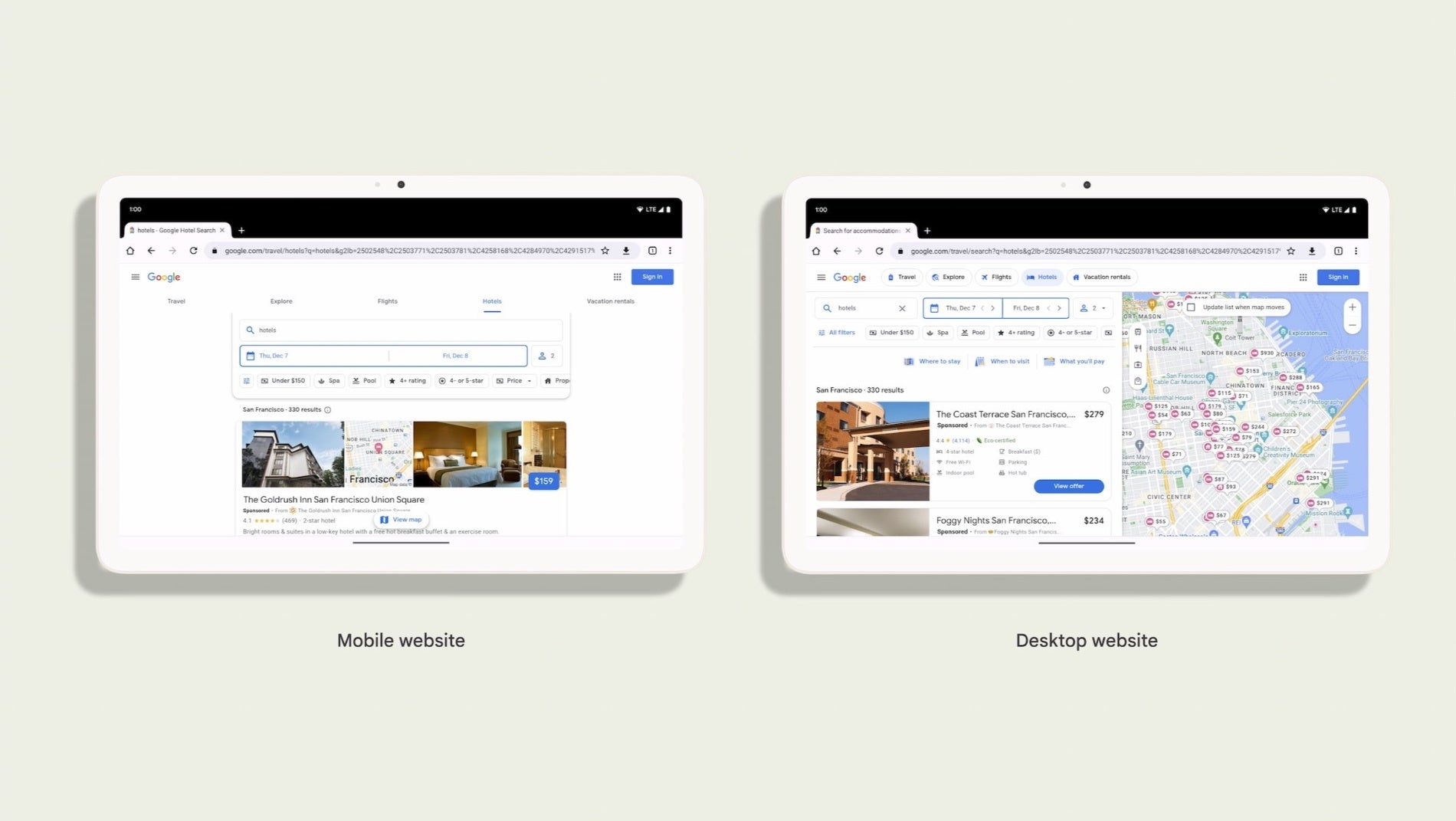 Desktop Chrome browsing will soon be the default on premium Android tablets