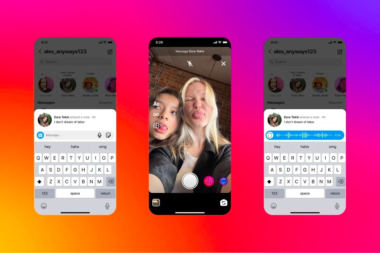 Agora você pode definir seu status do Instagram como um vídeo selfie e responder notas com mais do que apenas texto