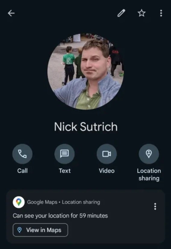 Find the location of your friends and family in the Google Contacts app. Image credit-Android Central - Google Contacts app can lead you to the location of friends and family members