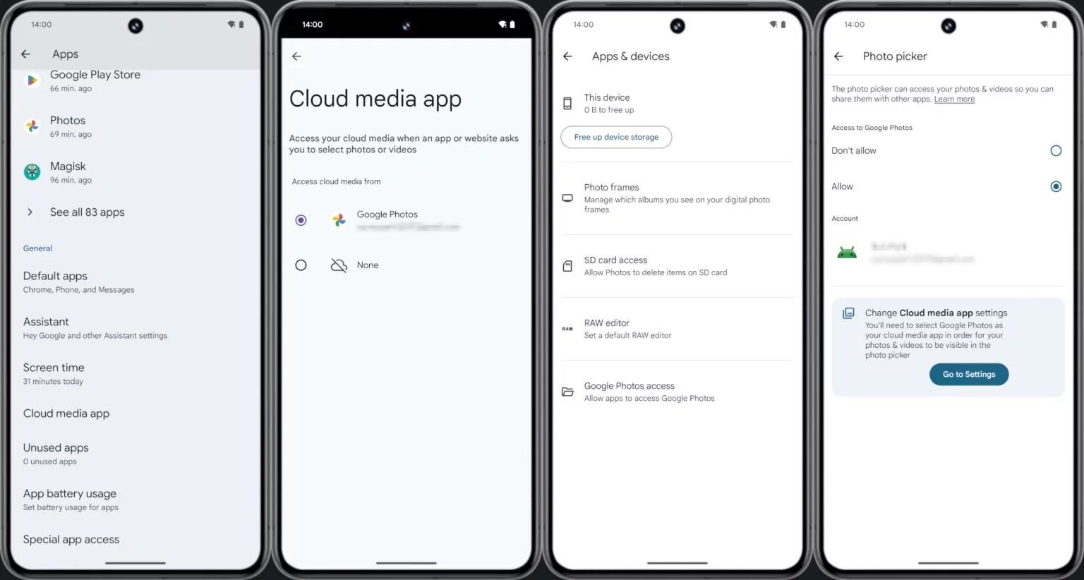 Google Photos set up as the cloud media provider for Android’s Photo Picker | Source - Android Authority - Google Photos media could soon be accessible via Android's new Photo Picker