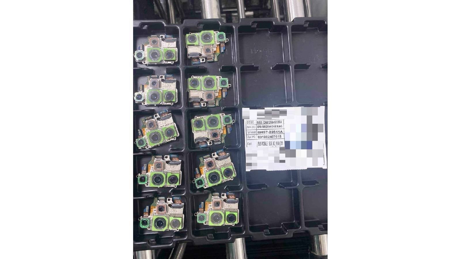 An image presumably taken at a factory shows the Galaxy S24 Ultra's camera array - Galaxy S24 Ultra factory leak appears to confirm the worst suspicion about the phone