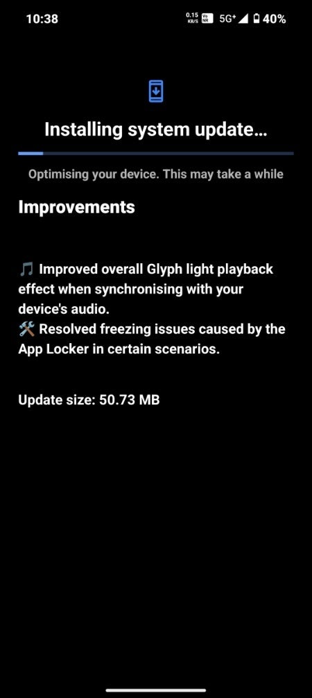 Credit - LawKumar (Nothing Community) - Nothing Phone (2) gets 2.5.1a hotfix that enhances Glyph interface with music sync optimization