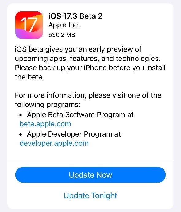 A Apple retirou o iOS 17.3 beta 2 - A Apple retirou o iOS 17.3 beta 2 depois que a atualização faz com que os iPhones fiquem presos em um loop de inicialização