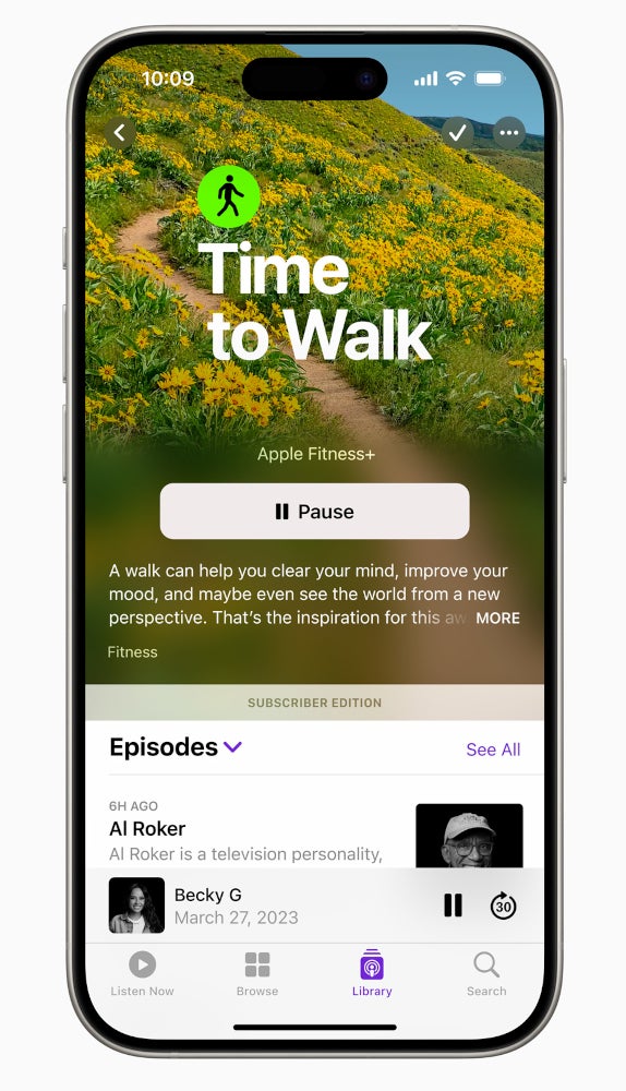 Apple Fitness+ menambahkan banyak konten baru, membuat episode Time to Walk tertentu menjadi gratis