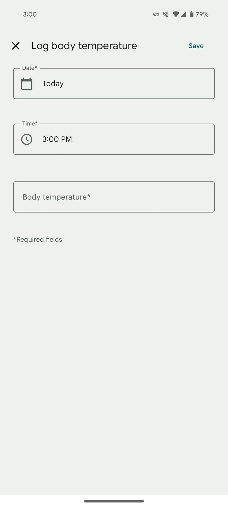 Newest version of Fitbit on Android allows you to manually log your body temperature