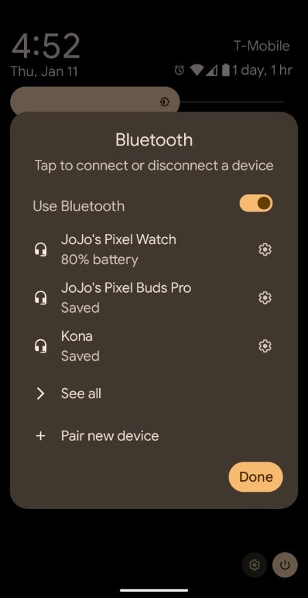 A versão beta do Android 14 mais recente altera o bloco de configurações rápidas do Bluetooth para ser mais interativo