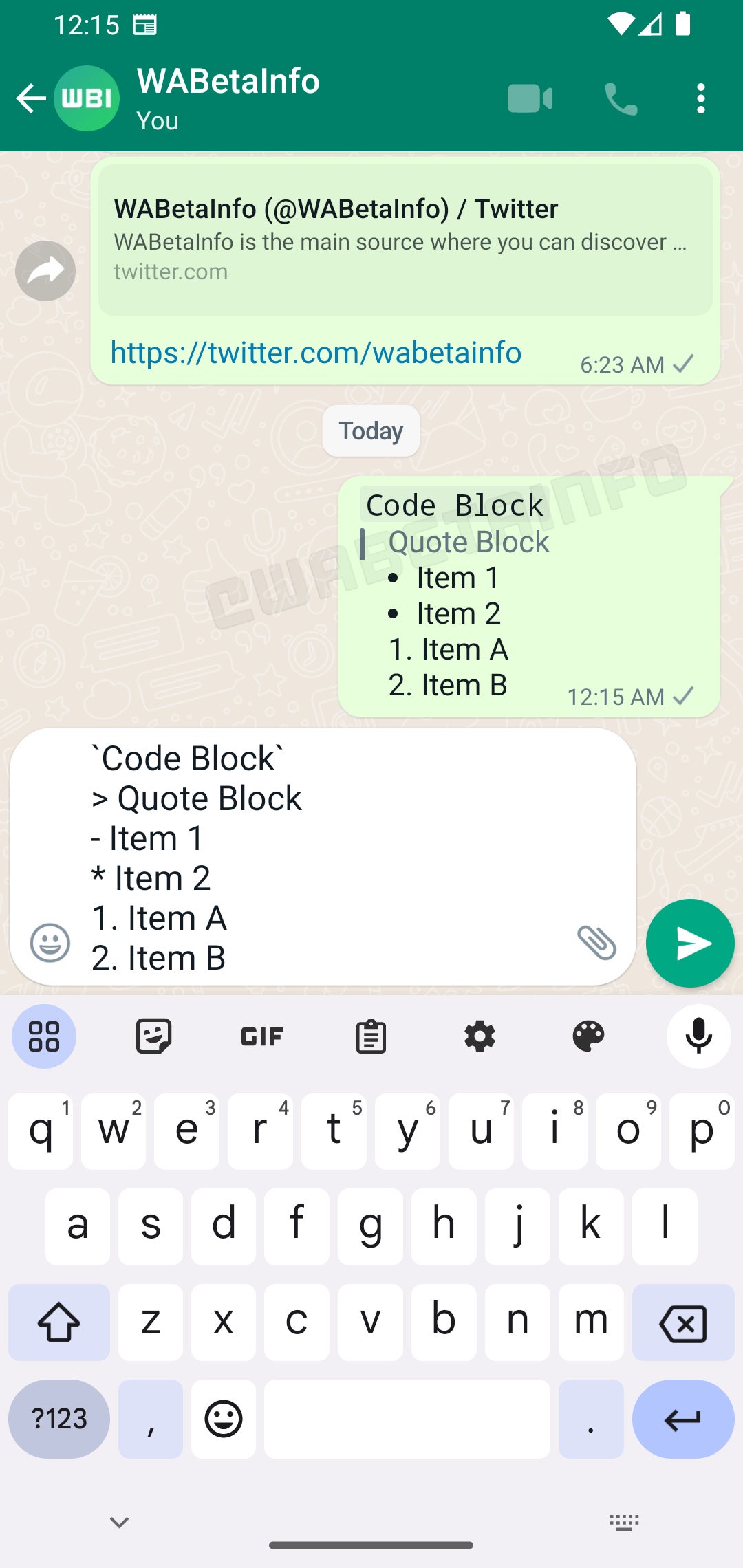WhatsApp trará ferramentas adicionais de formatação de texto, incluindo marcadores e citações