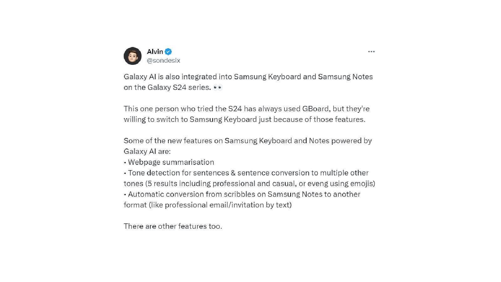 Newly leaked photo shows impressive Galaxy S24 AI feature in action