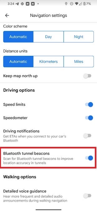 To use the tunnel Bluetooth beacons on Google Maps for Android, you must enable the feature - Enable this feature now so that Google Maps for Android will work when you&#039;re in a tunnel