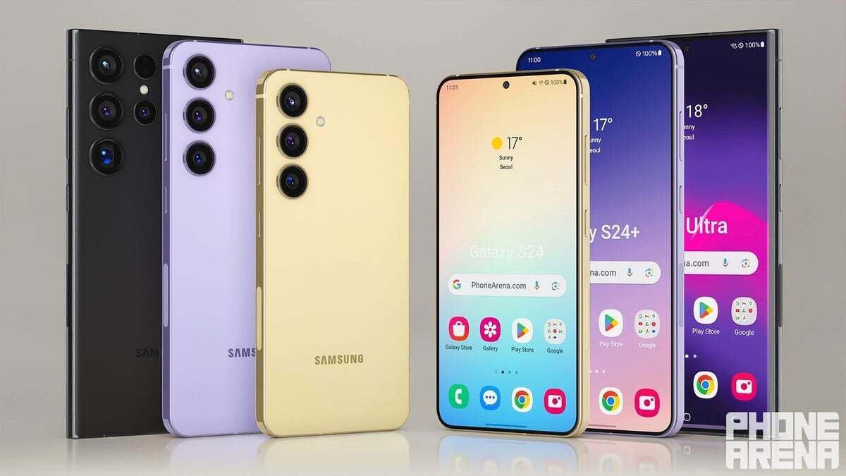 Renders of the S24 devices - Samsung Galaxy S24 announcement live blog: we're covering all Samsung Unpacked 2024 news