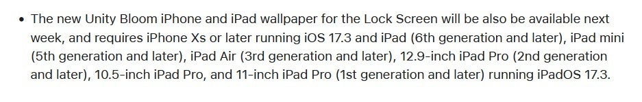Apple reveals that iOS 17.3 will be released the week of January 22nd - Apple&#039;s footnote reveals when to expect iOS 17.3 to be released