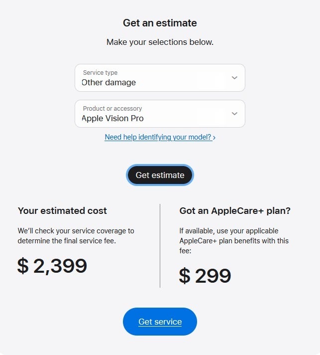 You have up to 60 days after you buy the Vision Pro to add AppleCare+ service - Without AppleCare+, you could spend nearly $2,400 to repair your Vision Pro