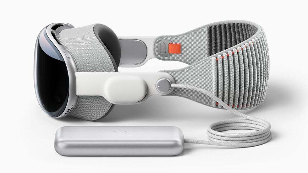 The battery pack for the Vision Pro is not a huge slab of aluminum - Apple cropped Vision Pro photos to remove key part