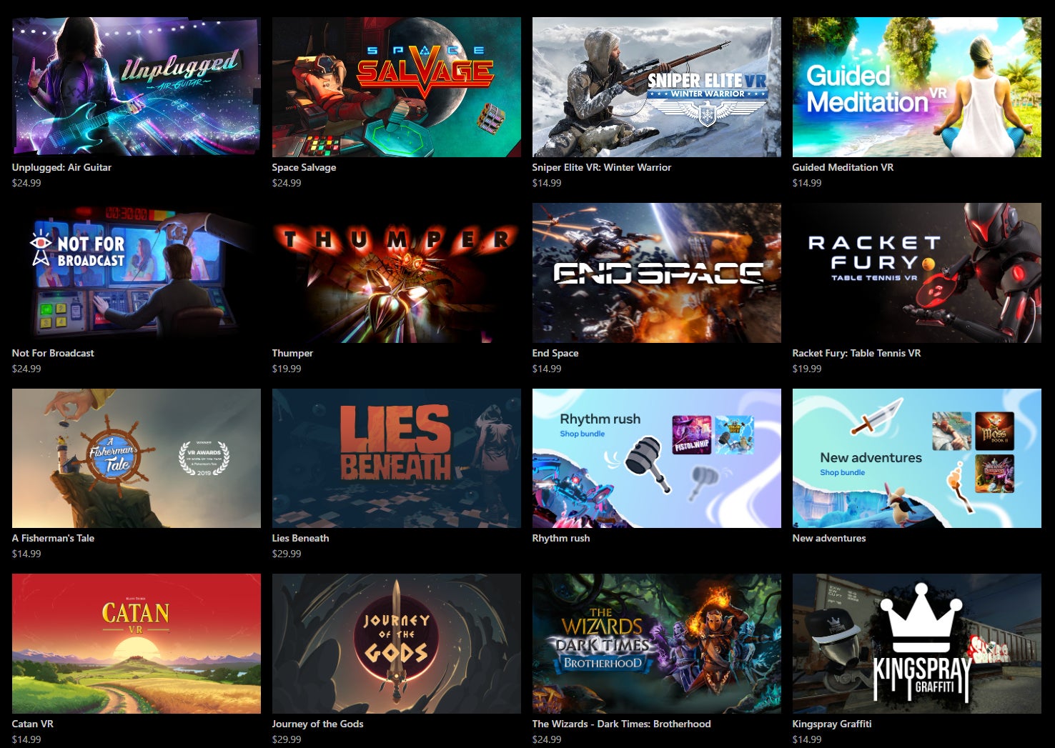 Vr games sale for sale