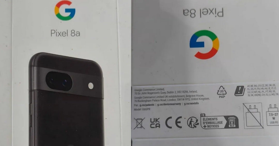 Photos show images of the Pixel 8a retail box - Specs of the Pixel 8a mid-ranger leak along with images of the phone's retail box