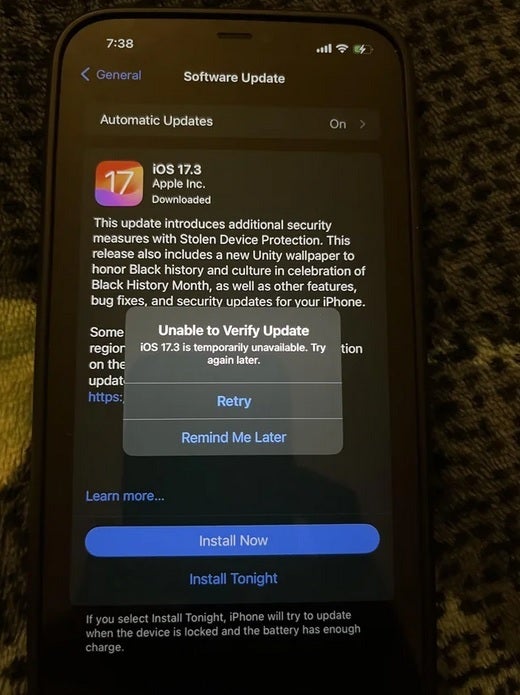 Some iPhone users are having issues installing iOS 17.3; if that's you, try this workaround - PhoneArena