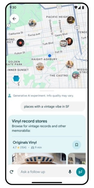 Using AI in Google Maps to find places with a vintage vibe in San Francisco - Certain U.S. Google Maps users will be testing the apps' AI makeover starting this week